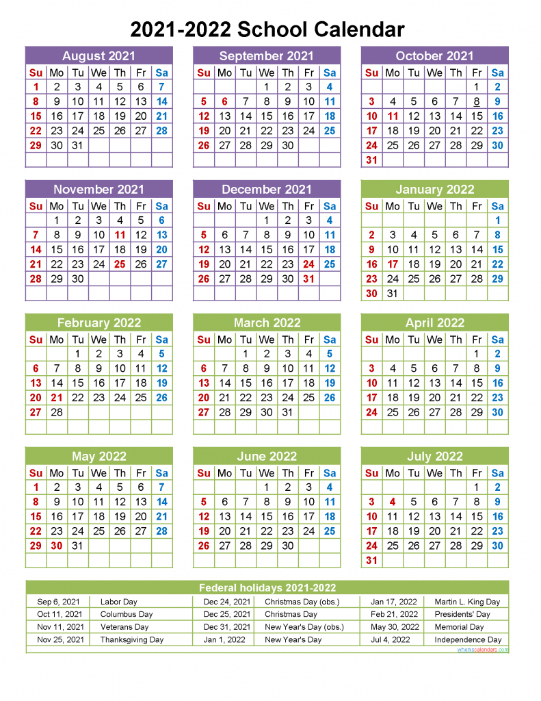District 204 Calendar 2021 2022 | Printable Calendars 2021