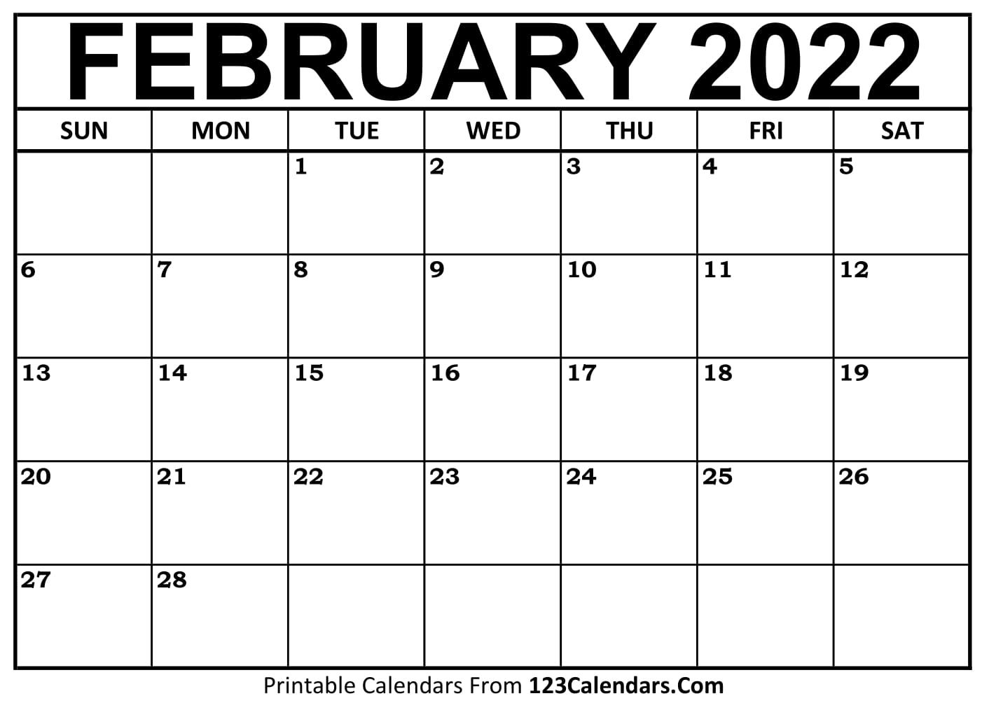 Download Printable 2021 February 2022 Calendar Png - All