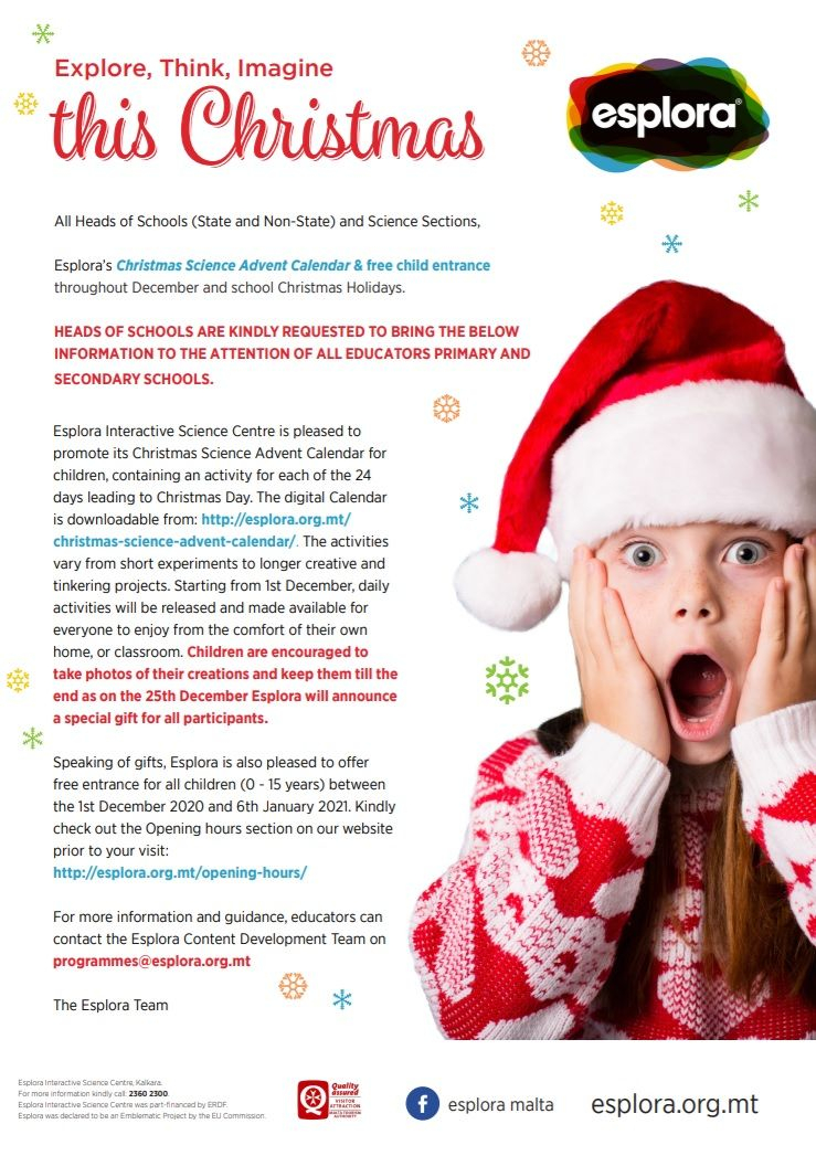 Esplora Christmas Science Advent Calendar - Malta Union Of