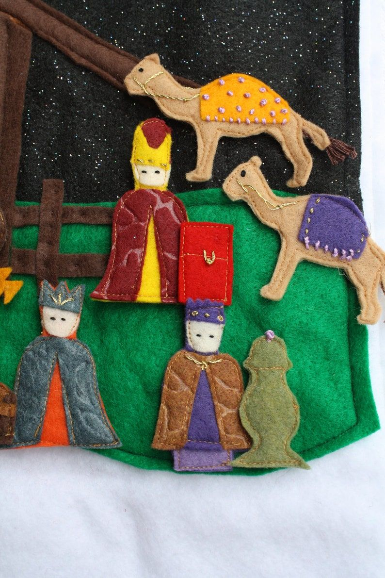 Felt Religious Advent Calendar Nativity Scene | Etsy