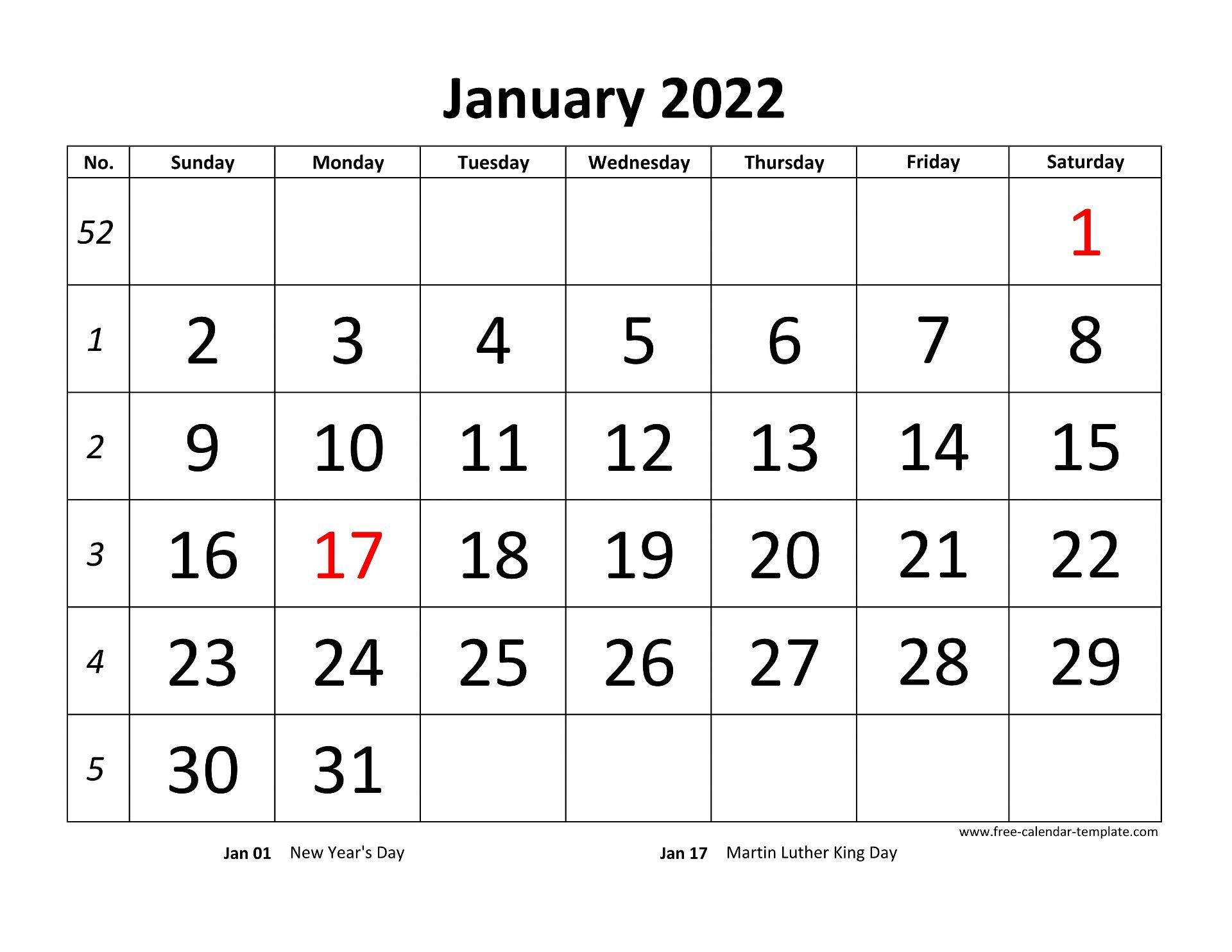 Best Vertex42 January 2022 Calendar