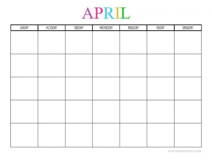 Free Printable Blank Monthly Calendars - 2020, 2021, 2022