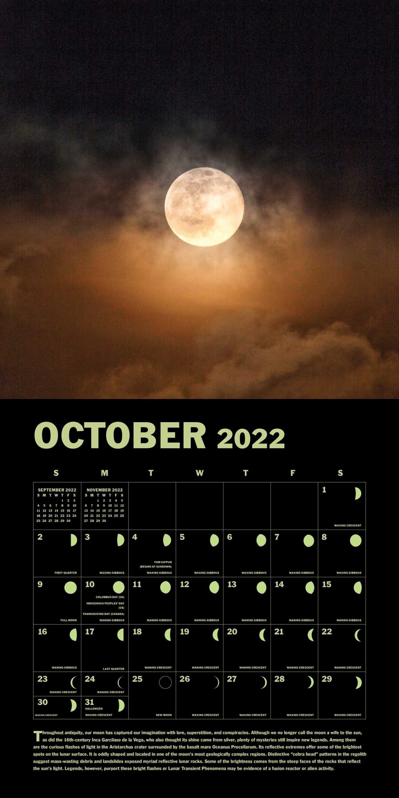 Full Moon Wall Calendar 2022 - Latest News Update