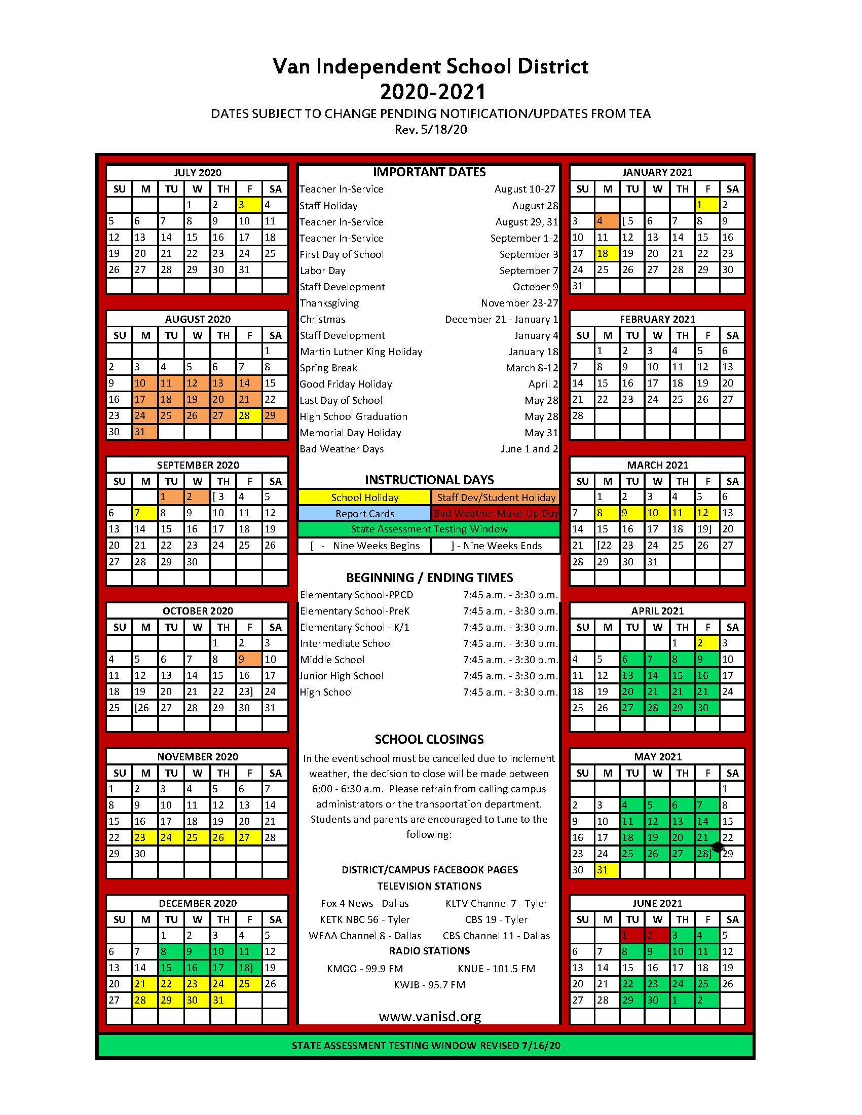 Gilmer County School Calendar 2020 2021 | Printable