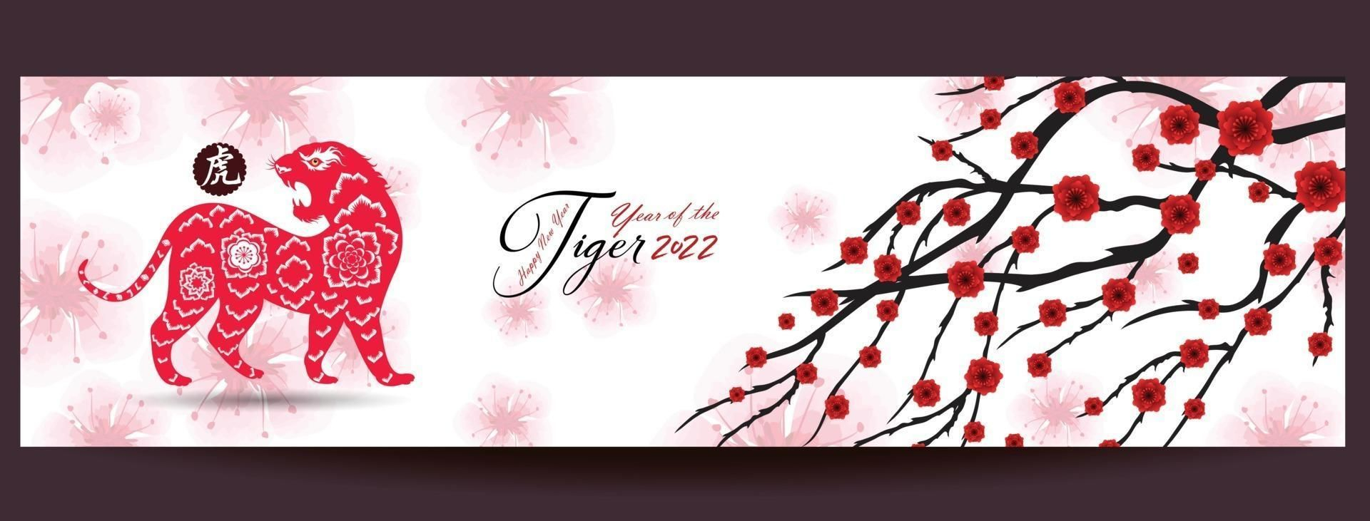 Happy Chinese New Year 2022 - Year Of The Tiger. Lunar New