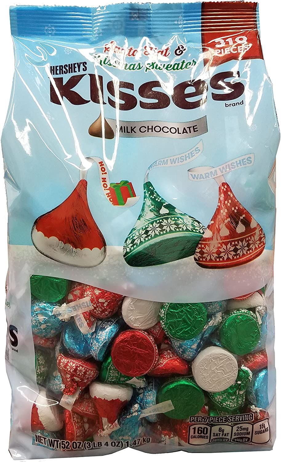 Hershey&#039;S Kisses Milk Chocolate Santa Hat &amp; Kissmas