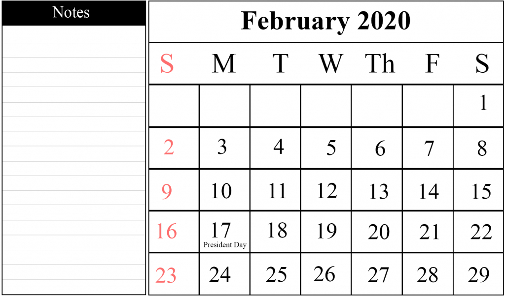How To Schedule Your Month With February 2020 Printable
