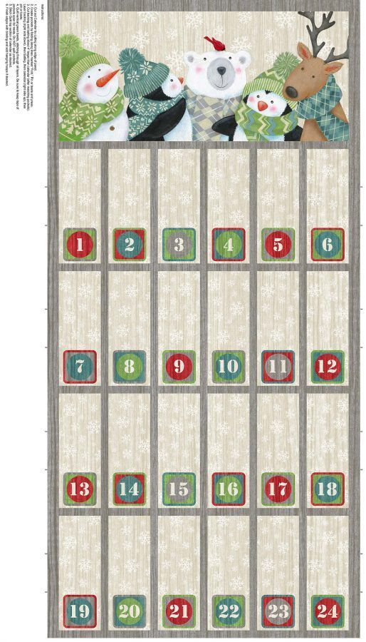 Hurry Up Santa Advent Calendar Panel And Matching Backing