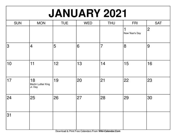 Best Wiki Calendar 2022 January