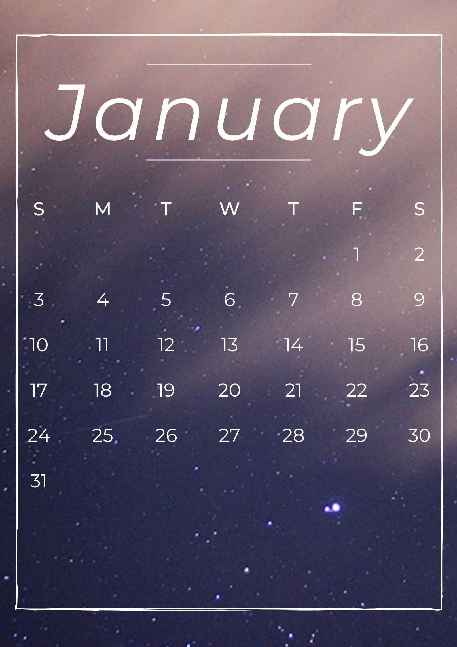 January 2021 Calendar Wallpaper - Kolpaper - Awesome Free