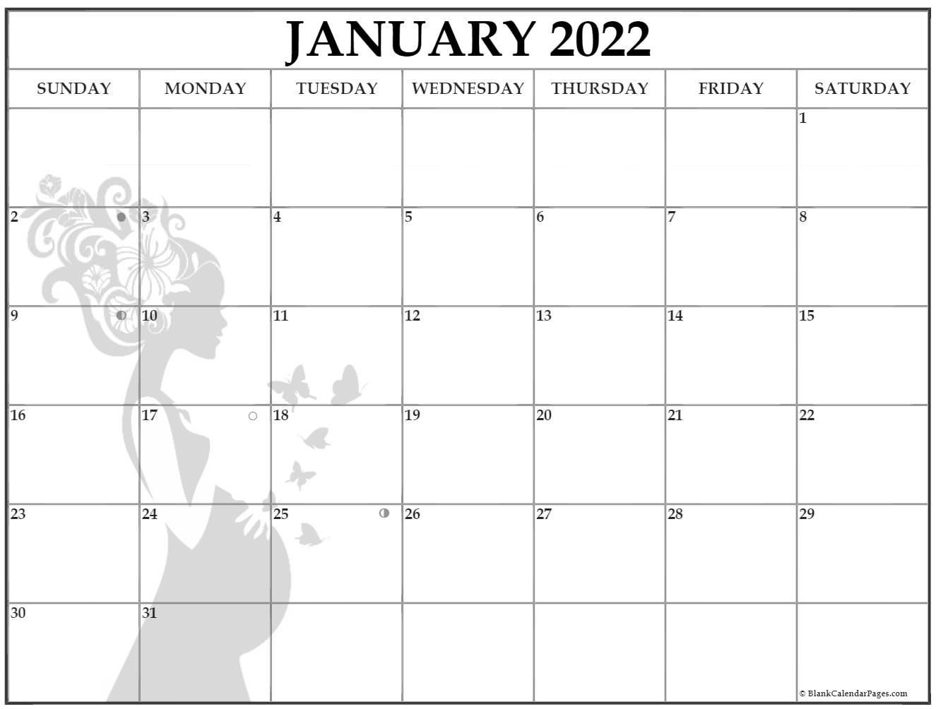January 2022 Pregnancy Calendar | Fertility Calendar