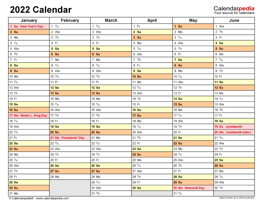 Lunar Calendar 2022 Excel