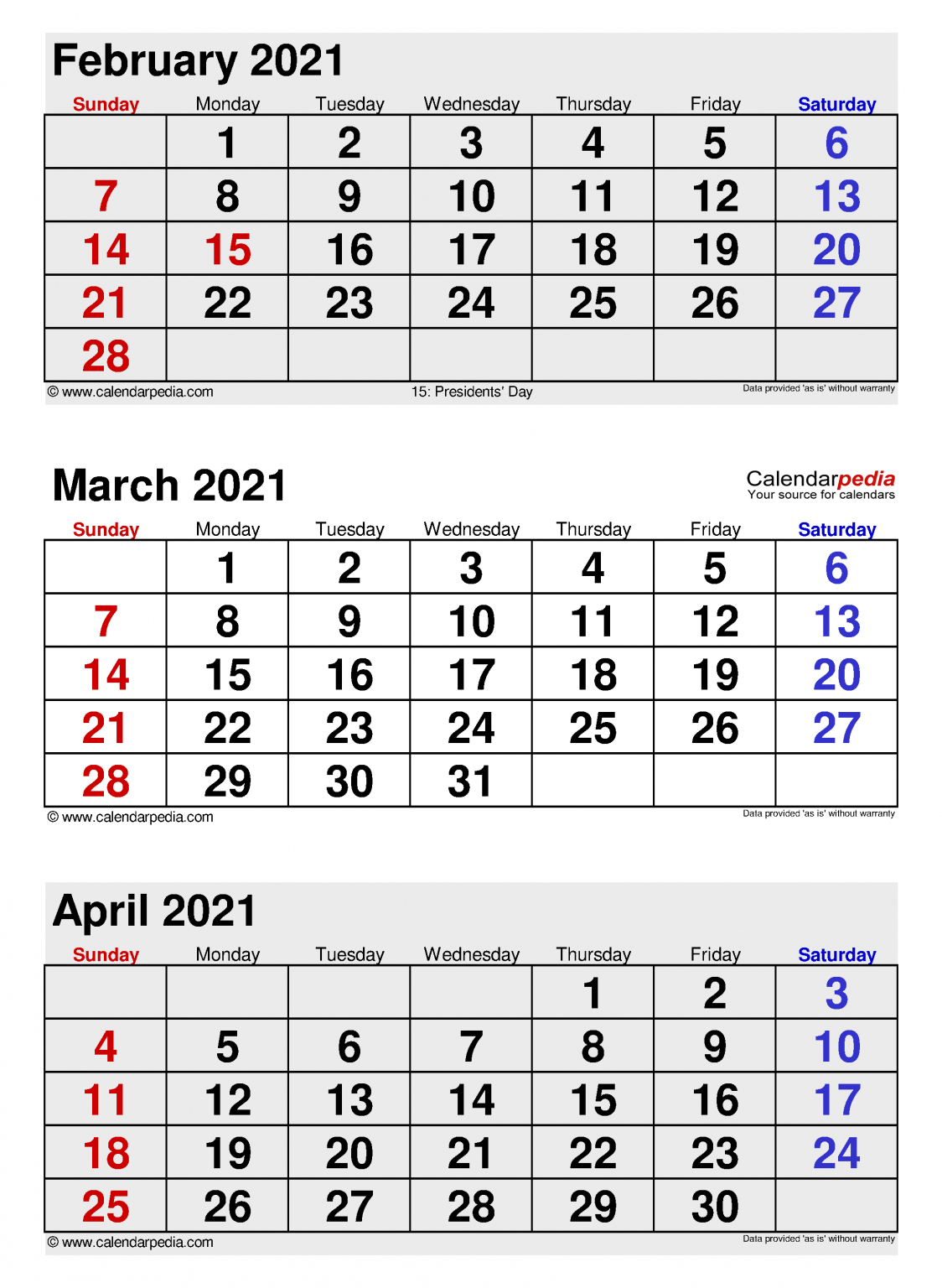 March 2021 Calendar Templates For Word Excel And Pdf
