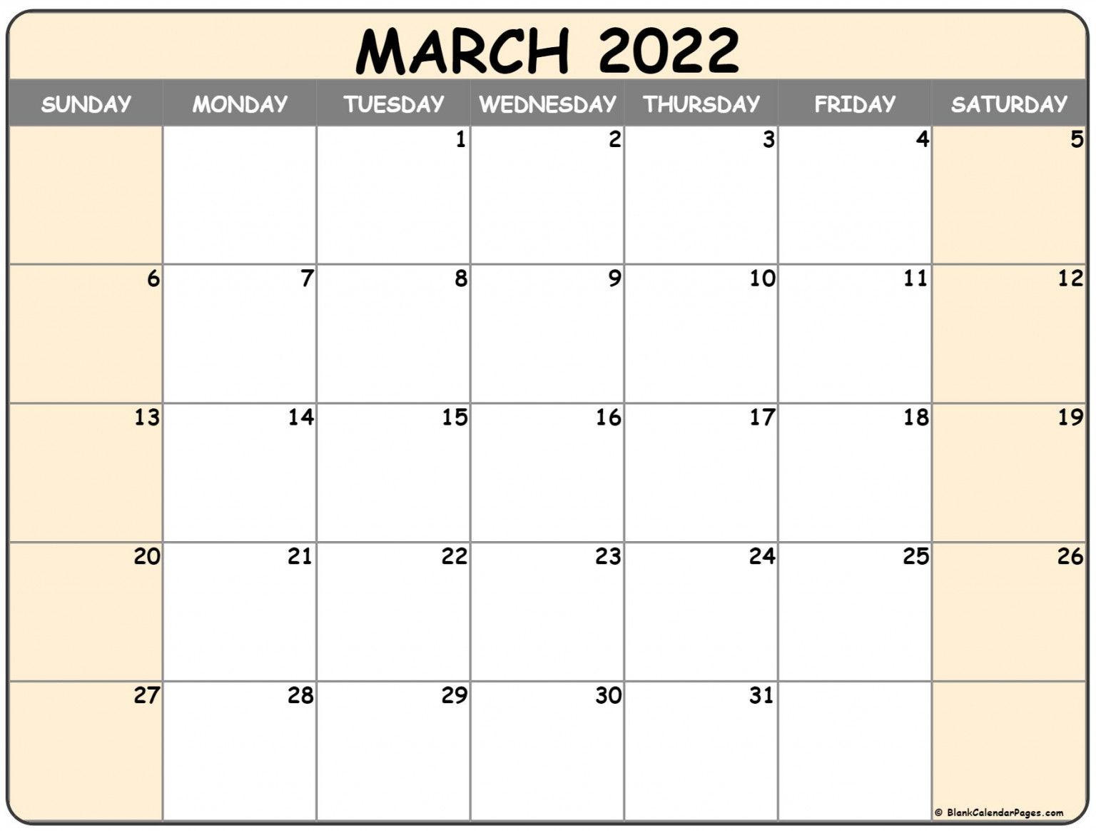 Perfect Show March 2022 Calendar