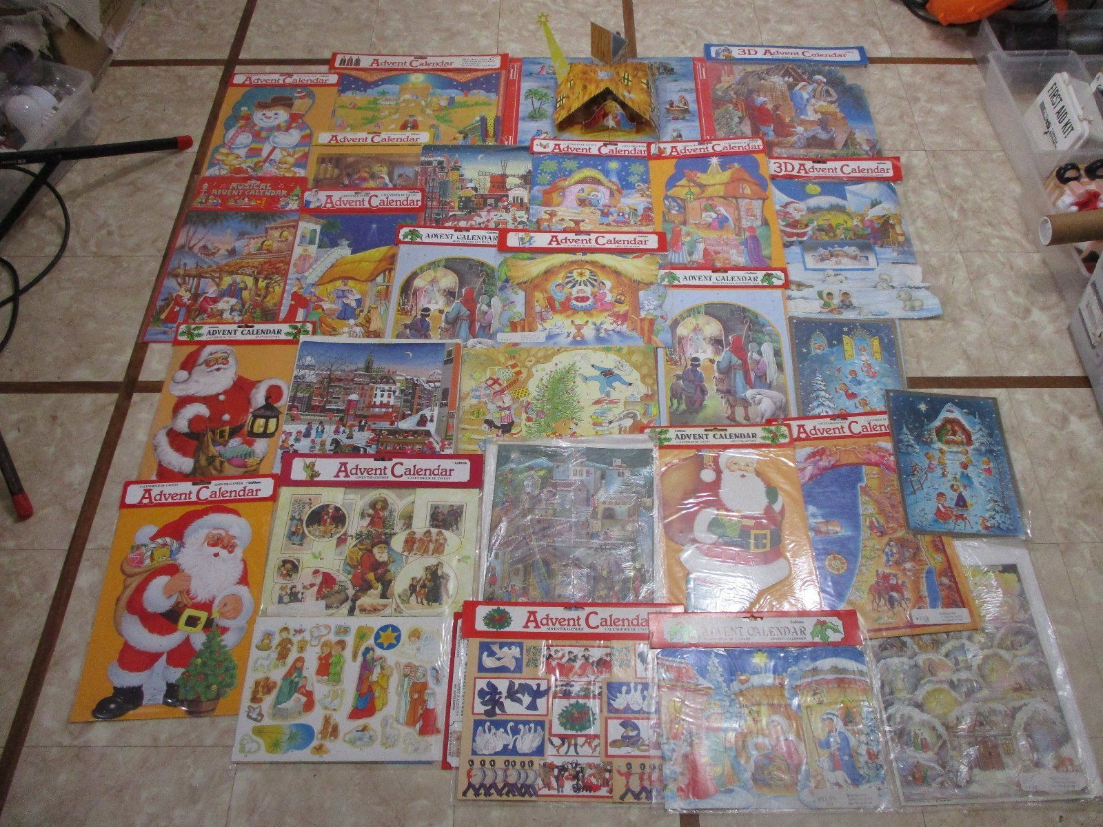 Massive Lot Of 29 Nos Vintage Christmas Religious Advent
