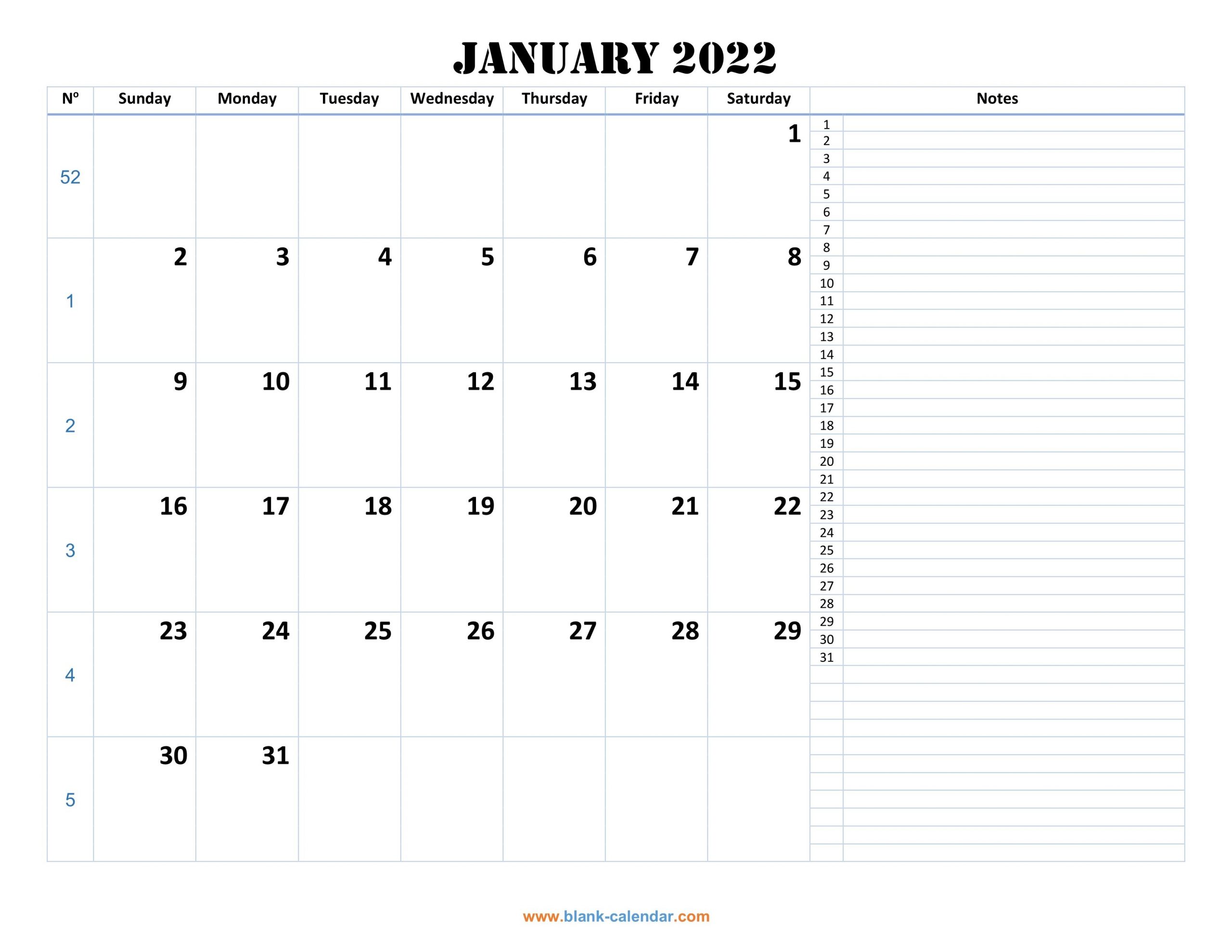 Monthly Calendar 2022 | Free Download, Editable And Printable