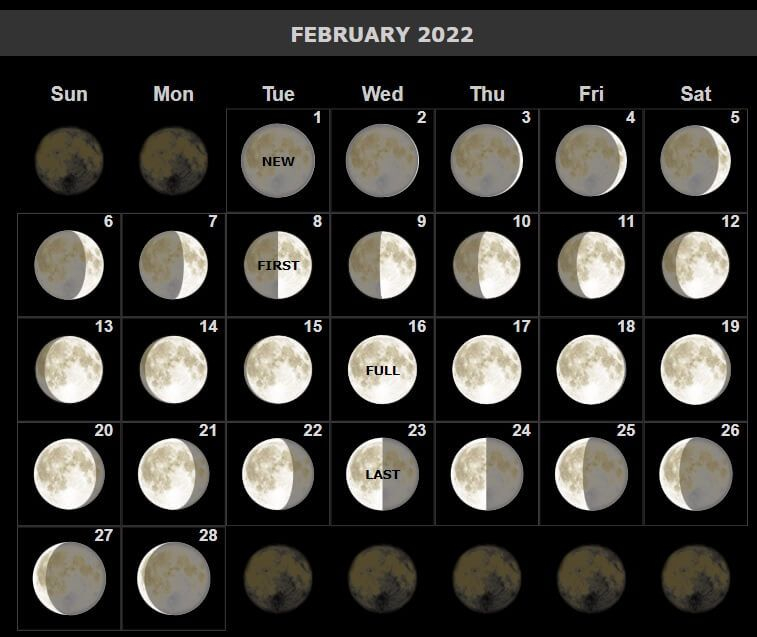 Когда будет новолуние. Moon Calendar 2022 Lunar Calendar 2022. Новолуние и полнолуние в 2022. Лунный календарь 2022 новолуние. Календарь новолуний и полнолуний на 2022.