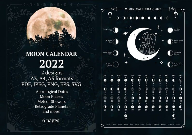 Moon Zodiac Calendar October 2022