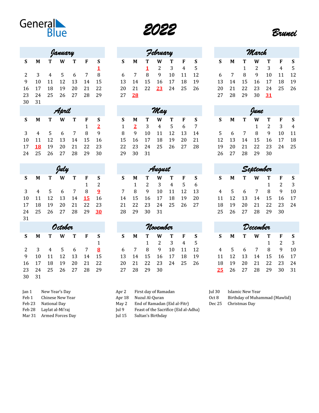 Muslim Holiday Calendar 2022 - October 2022 Calendar