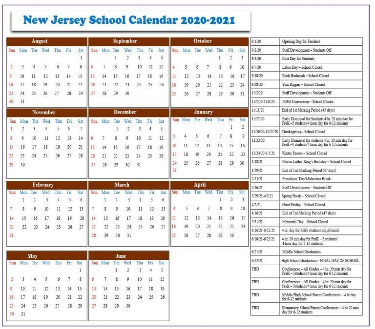 Nj School Holidays Calendar | Nyc School Calendar