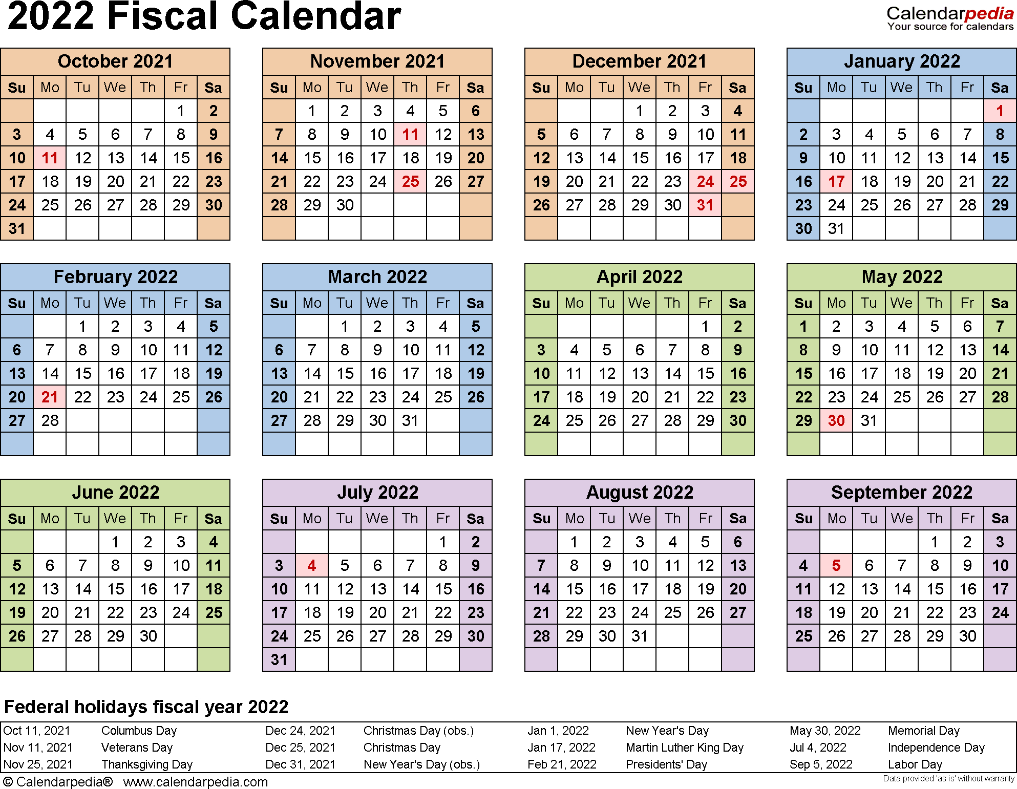 Payroll Calendar 2022 | Payroll Calendar 2021