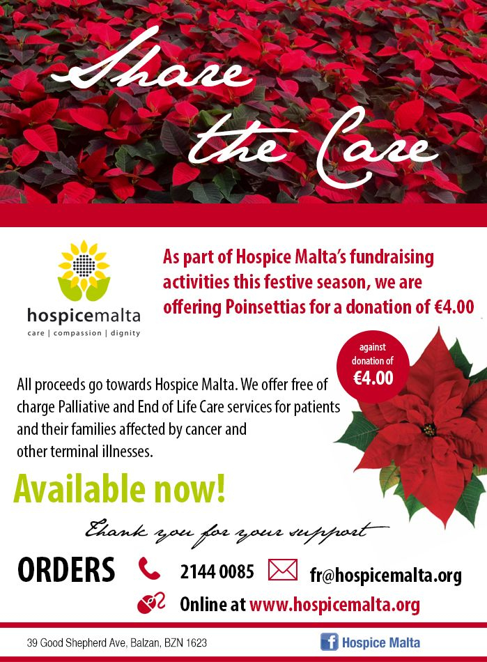 Poinsettias In Aid Of Hospice Malta - Malta Union Of Teachers