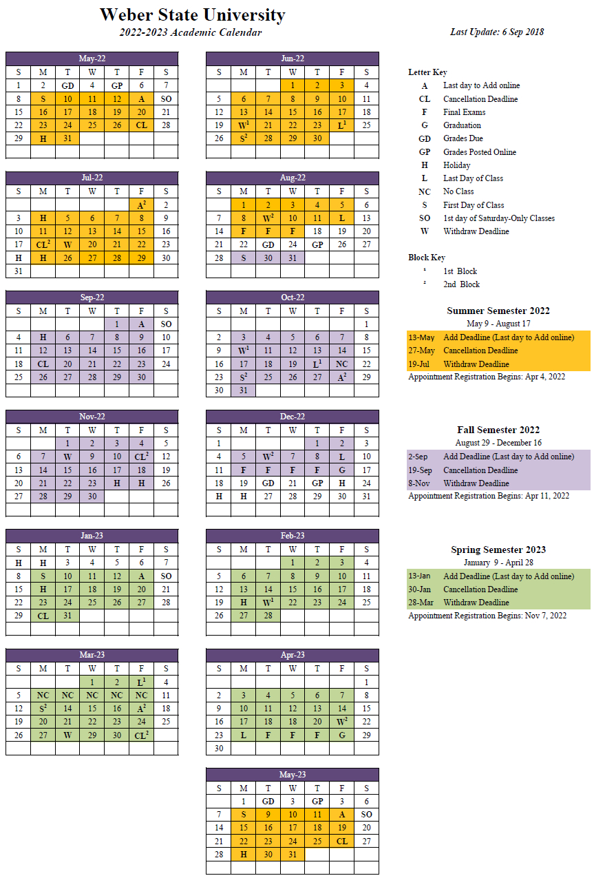 Portland State Academic Calendar 2022-2023 | February 2022