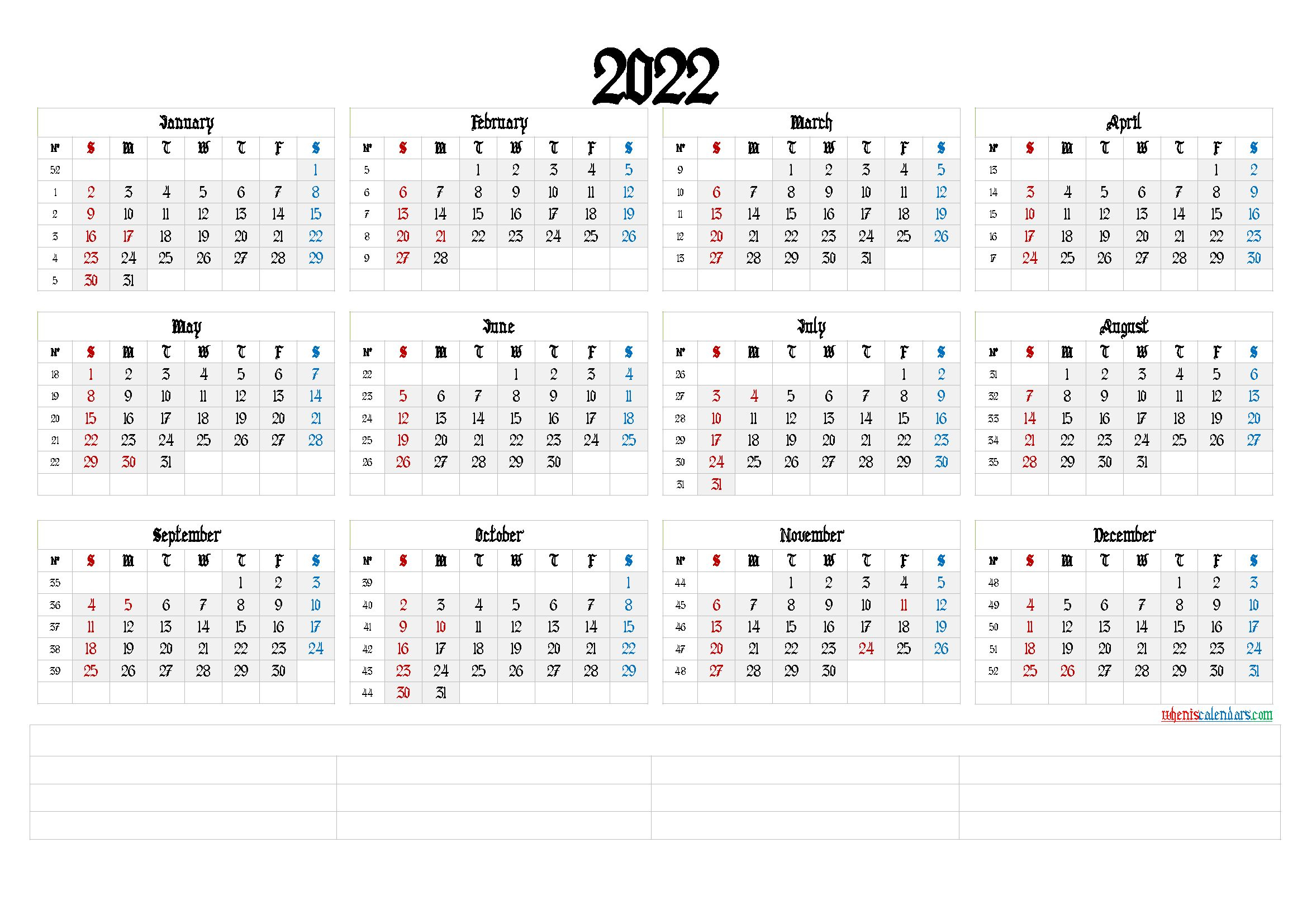 Pretty Printable Calendar 2022 5×7 - September Calendar 2022