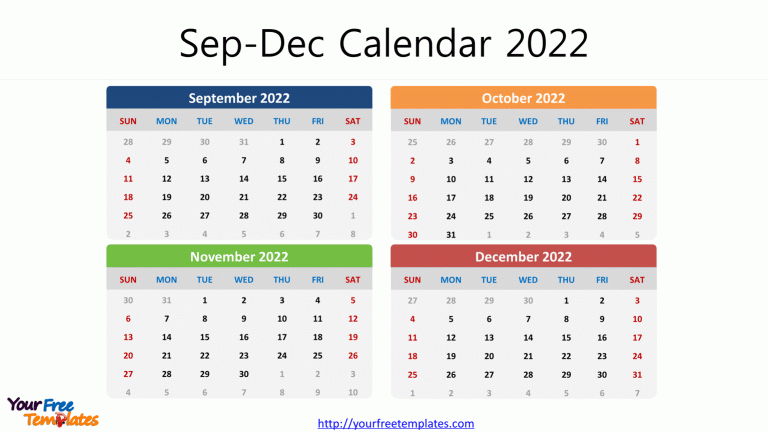 Printable 2022 Calendar Monthly Template - Page 2 Of 3