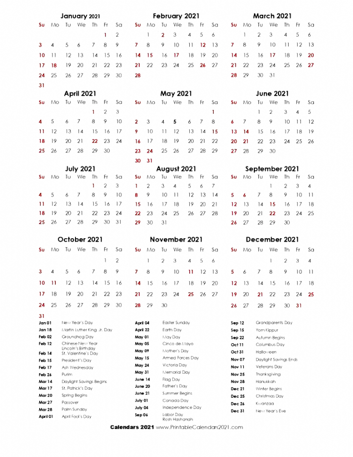 Printable Astronomy Calendar 2021 | 2021 Calendar