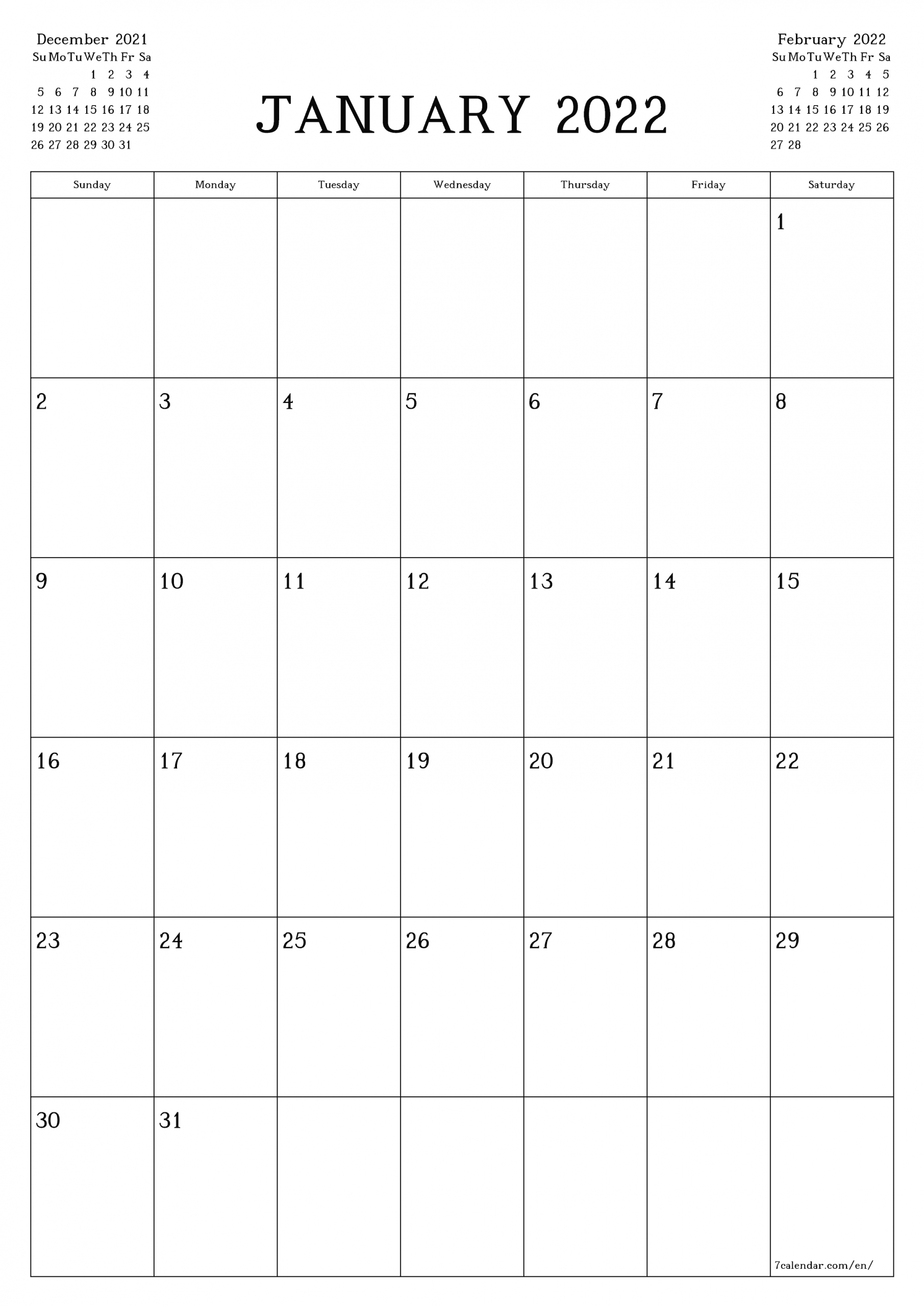 Printable Blank Calendar Planner A4, A5 And A3, Pdf And