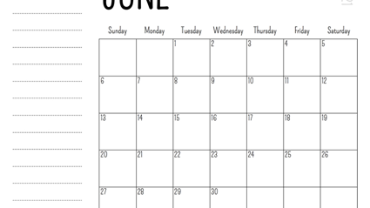 Printable Calendar June 2021 / June 2021 Calendar
