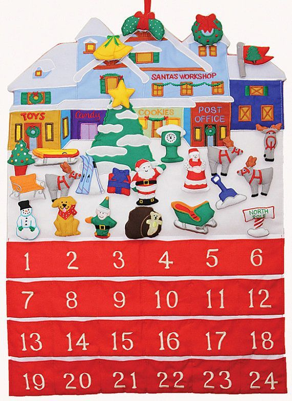 Santa&#039;S Workshop Fabric Advent Calendar Countdown To