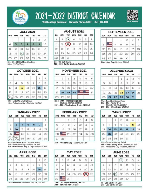 Sarasota County School Calendar 2022 2023 - Calendar 2022