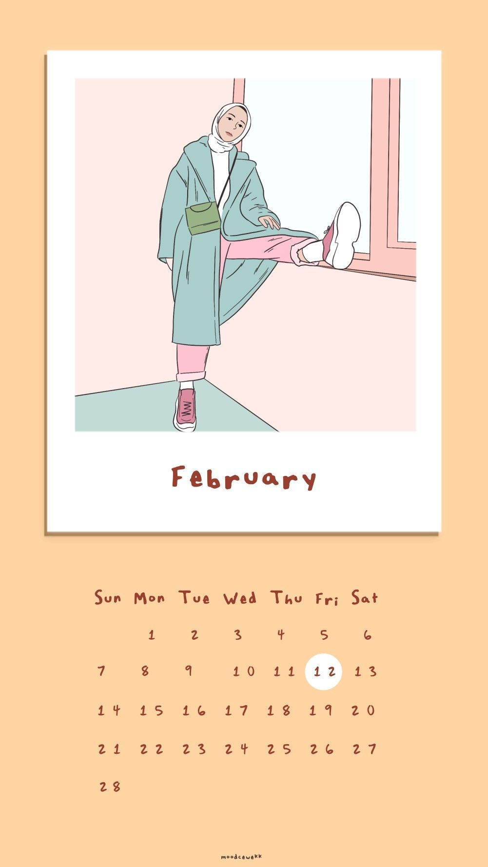 Tanggalan Kalender Februari 2021 Aesthetic Pinterest