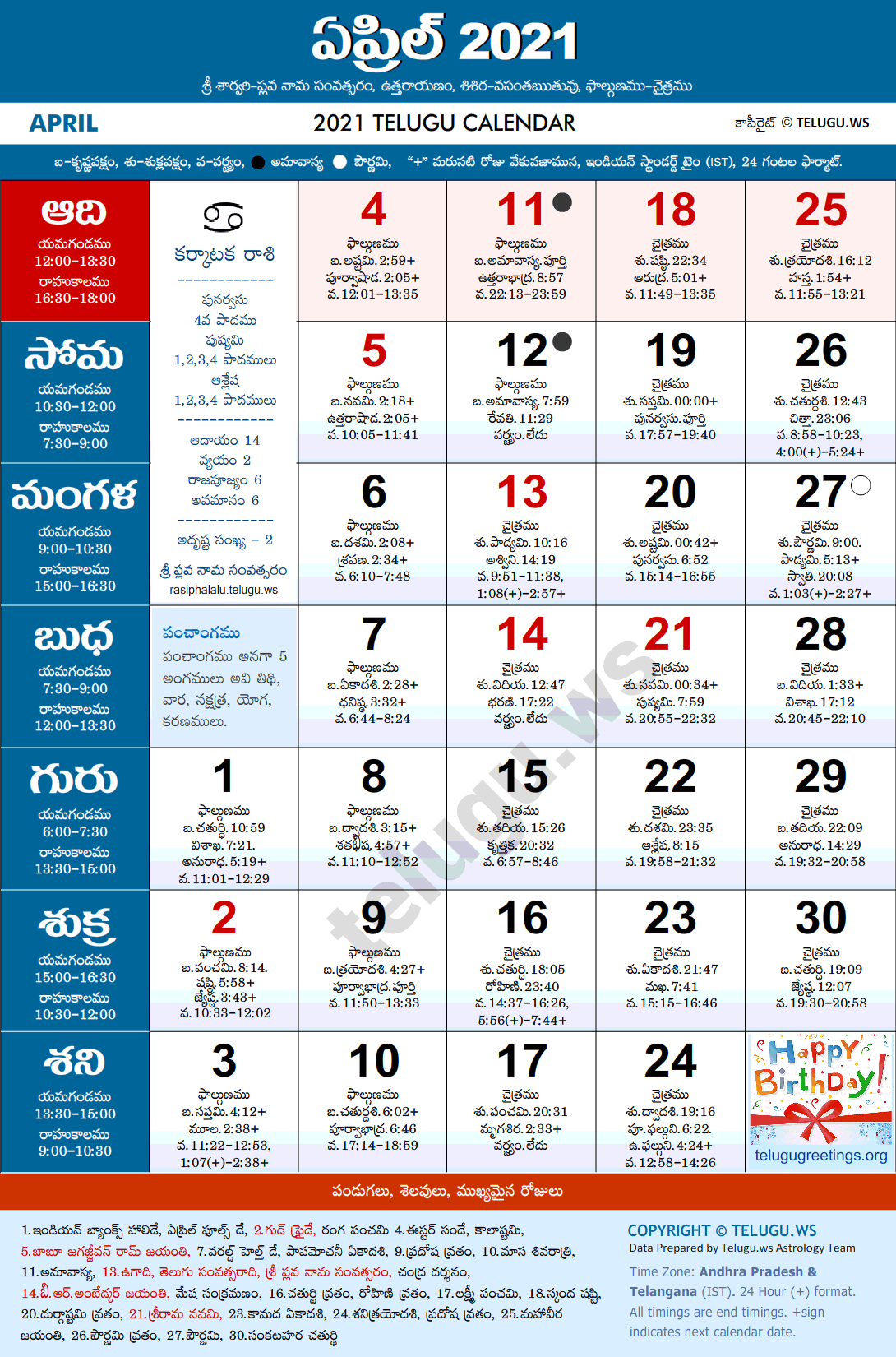 Telugu Calendar 2022 February New Jersey