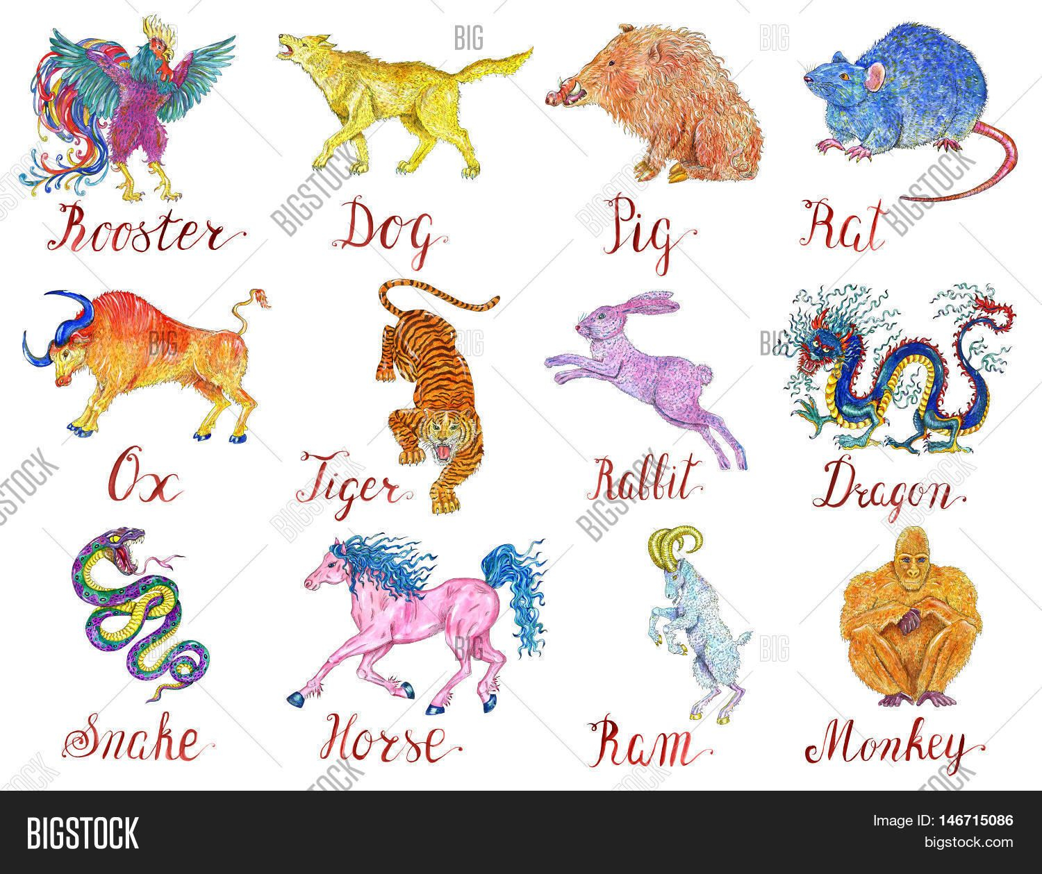 Templates For The Chinese Zodiac Animals | Calendar