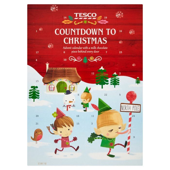 Tesco Countdown To Christmas Advent Calendar 75G, £0.75