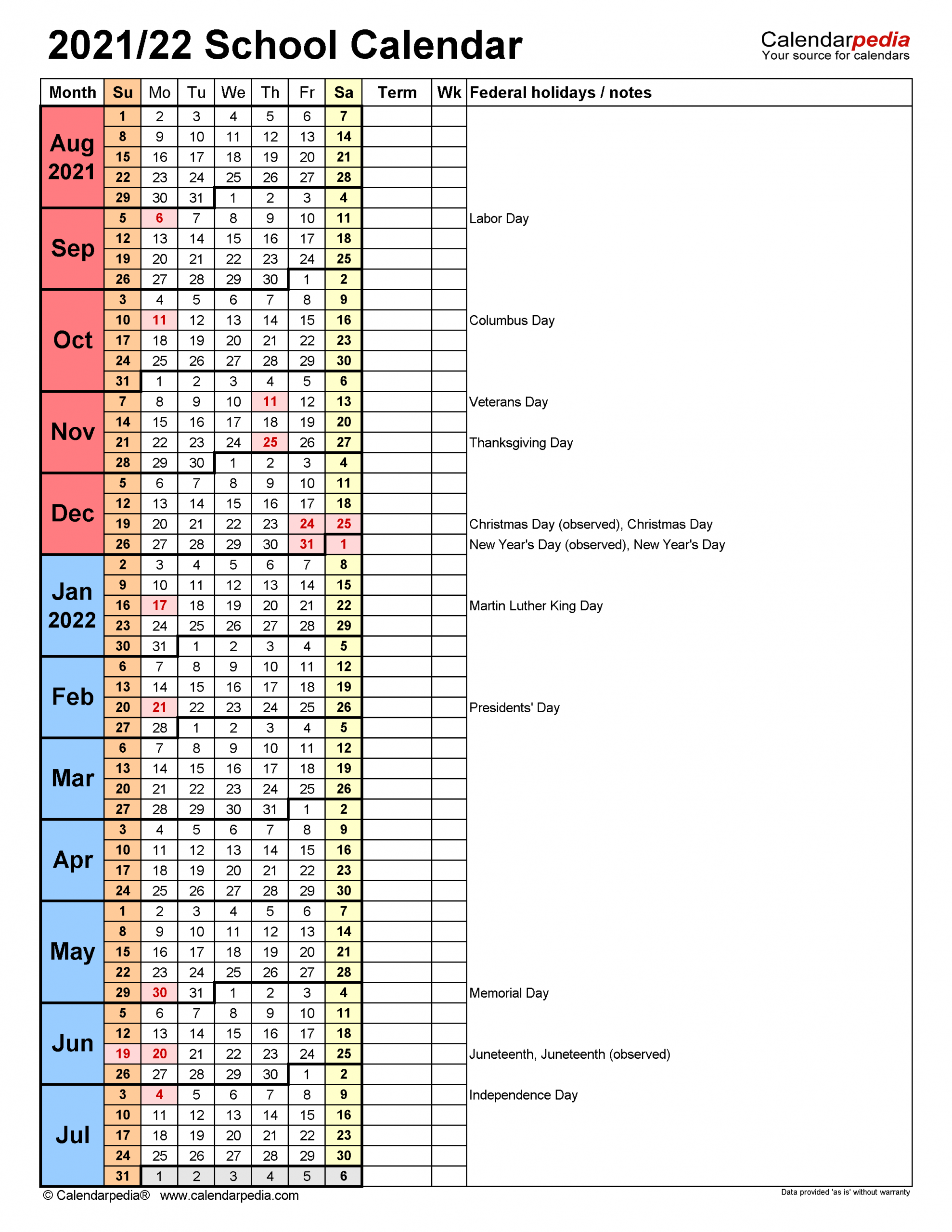 Universal Jmu School Calendar 2022