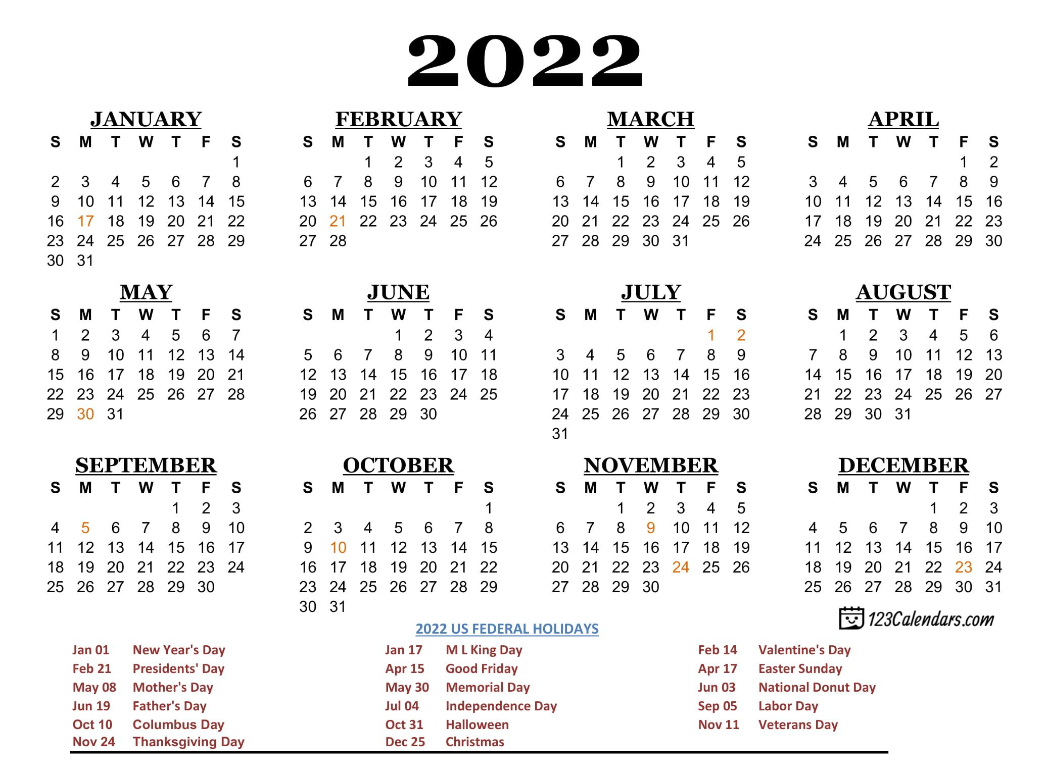 The Next Year March Calendar 2022