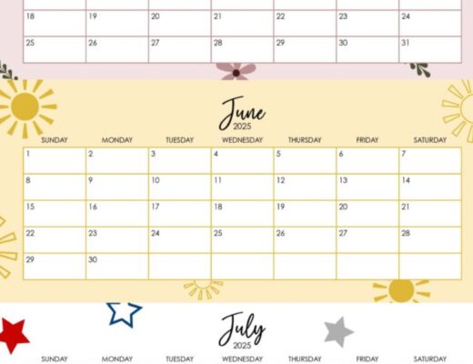 Printable Blank 3 Month Calendar July 2025 (Eliminating the Hassle of Q3 Planning)