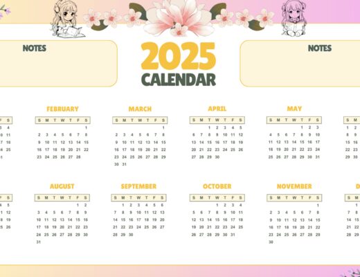 Cute Calendar Guide 2025 Free Esthetic & Printable Designing