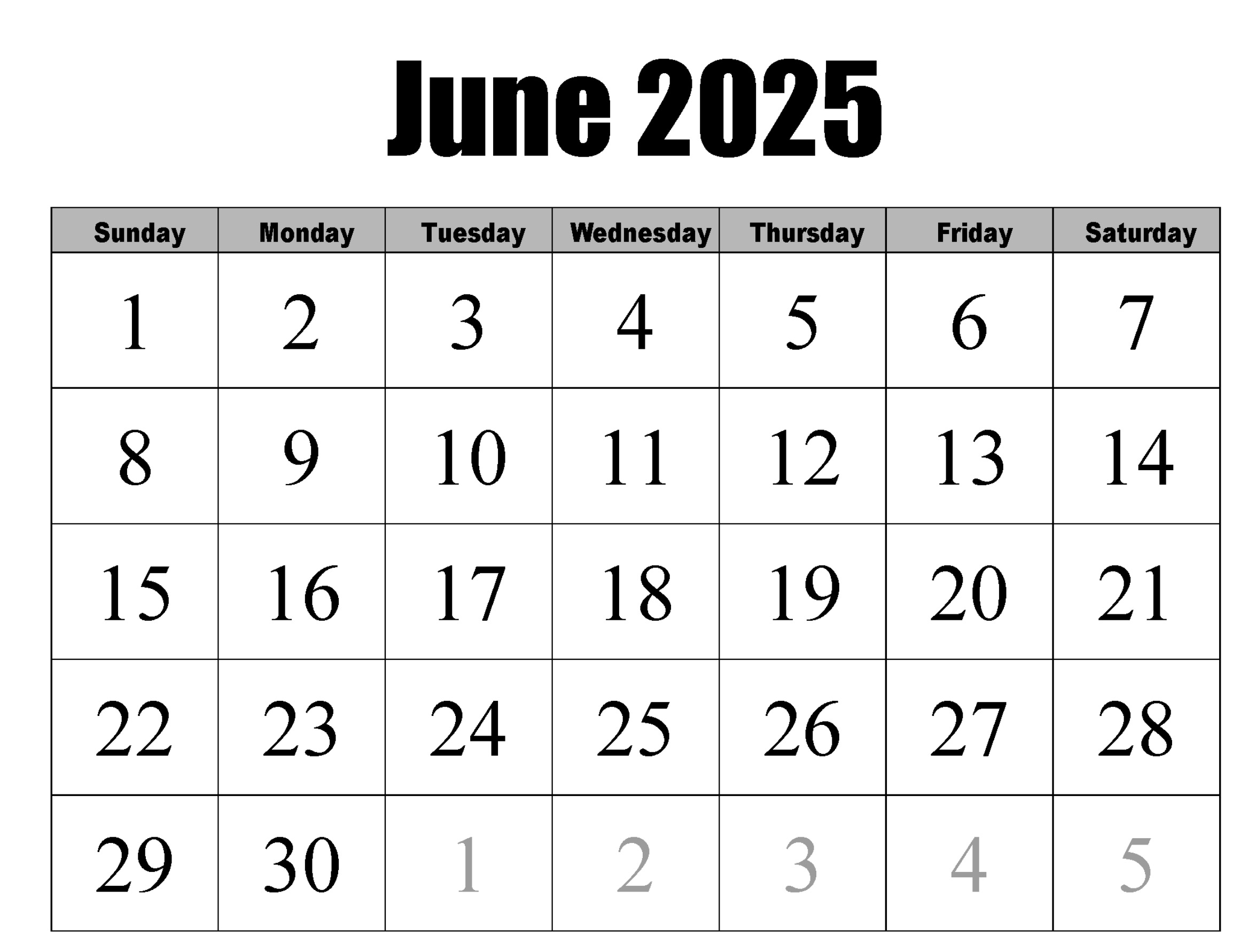 Minimalist black white calendars June 2025 calendar Minimalist black white calendars June 2025 calendar