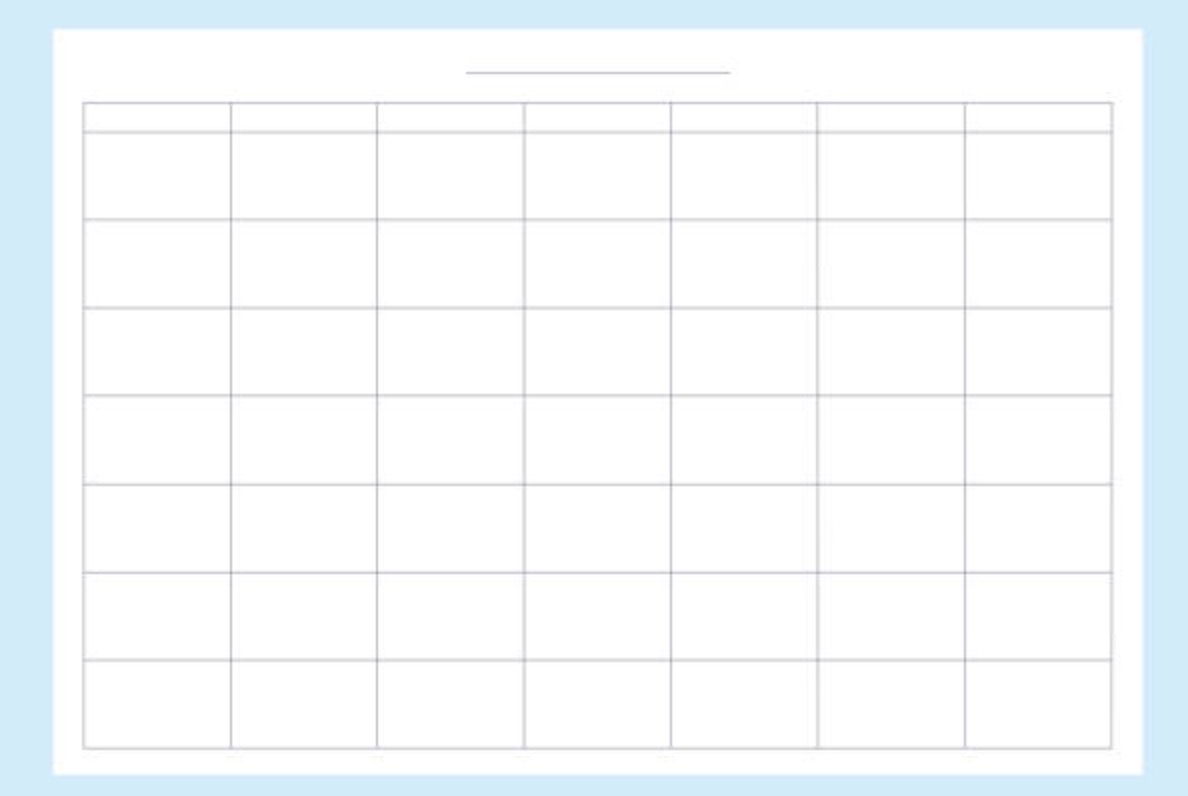 monthly grid calendar no dates monthly grid calendar no dates