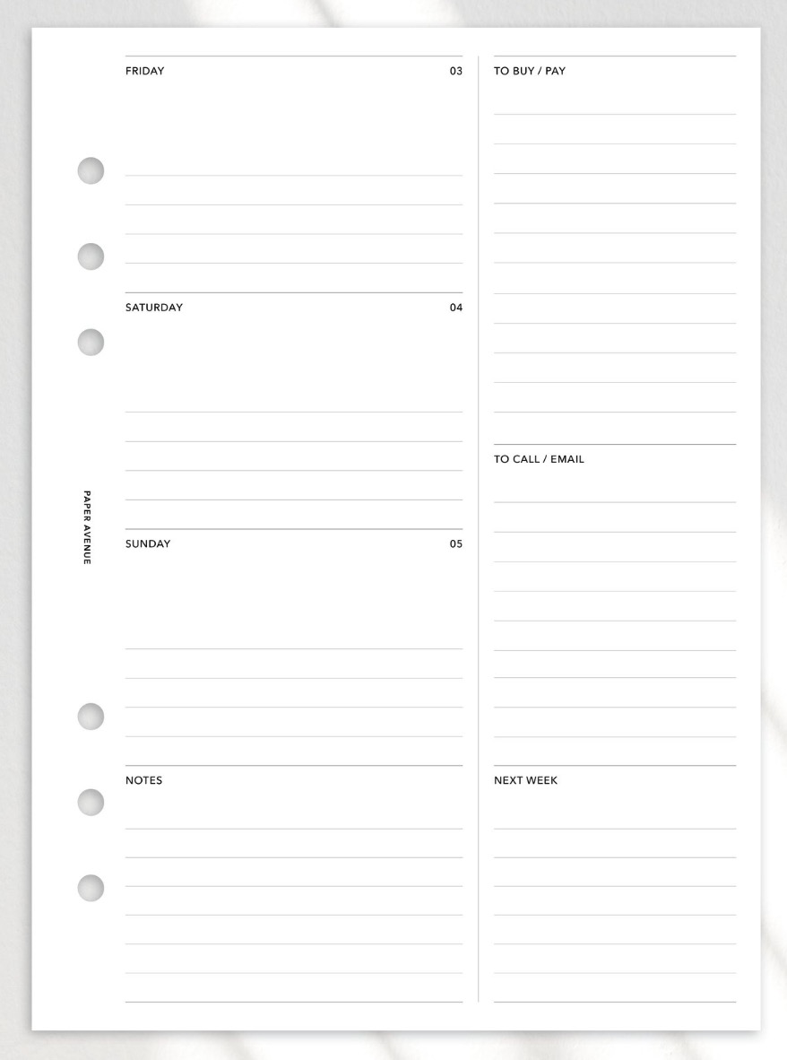 printable blank planner insert 2025 printable blank planner insert 2025