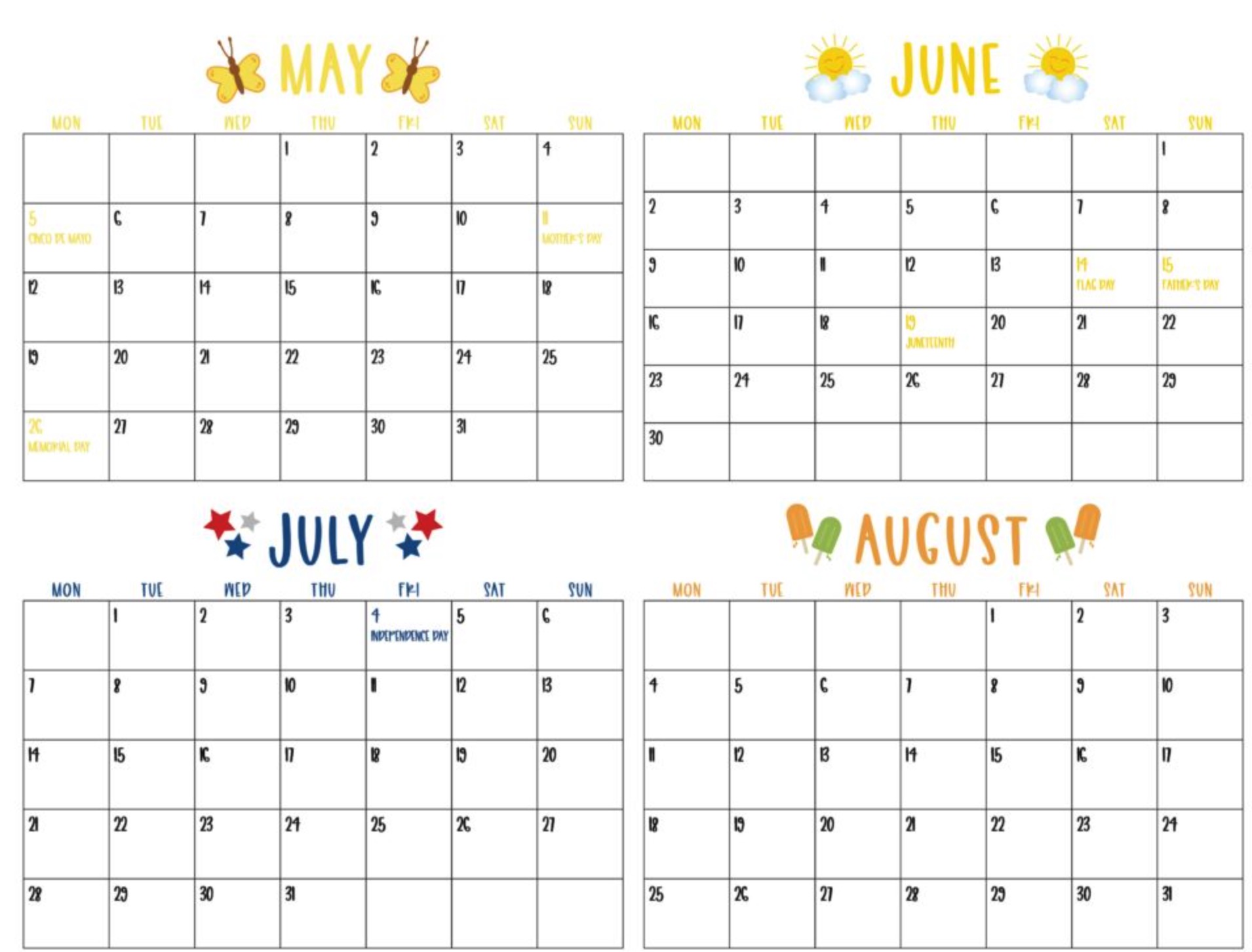 printable calendar june july august 2025 printable calendar june july august 2025
