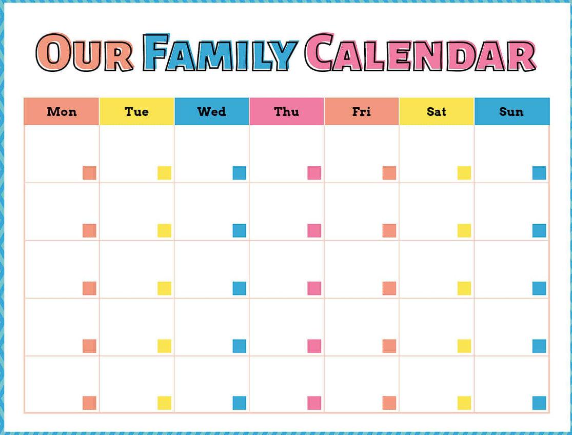 free printable family calendar free printable family calendar