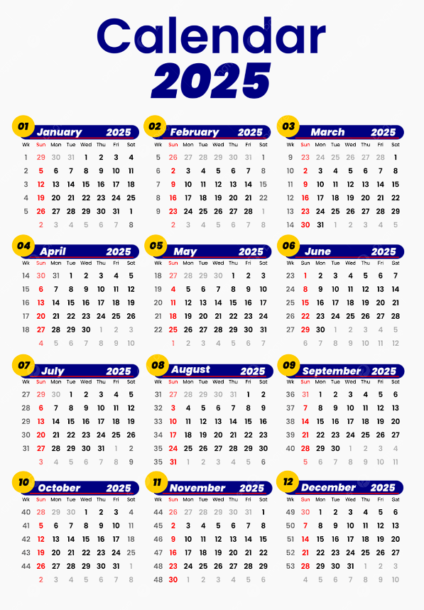 vertical calendar mockup 2025 download