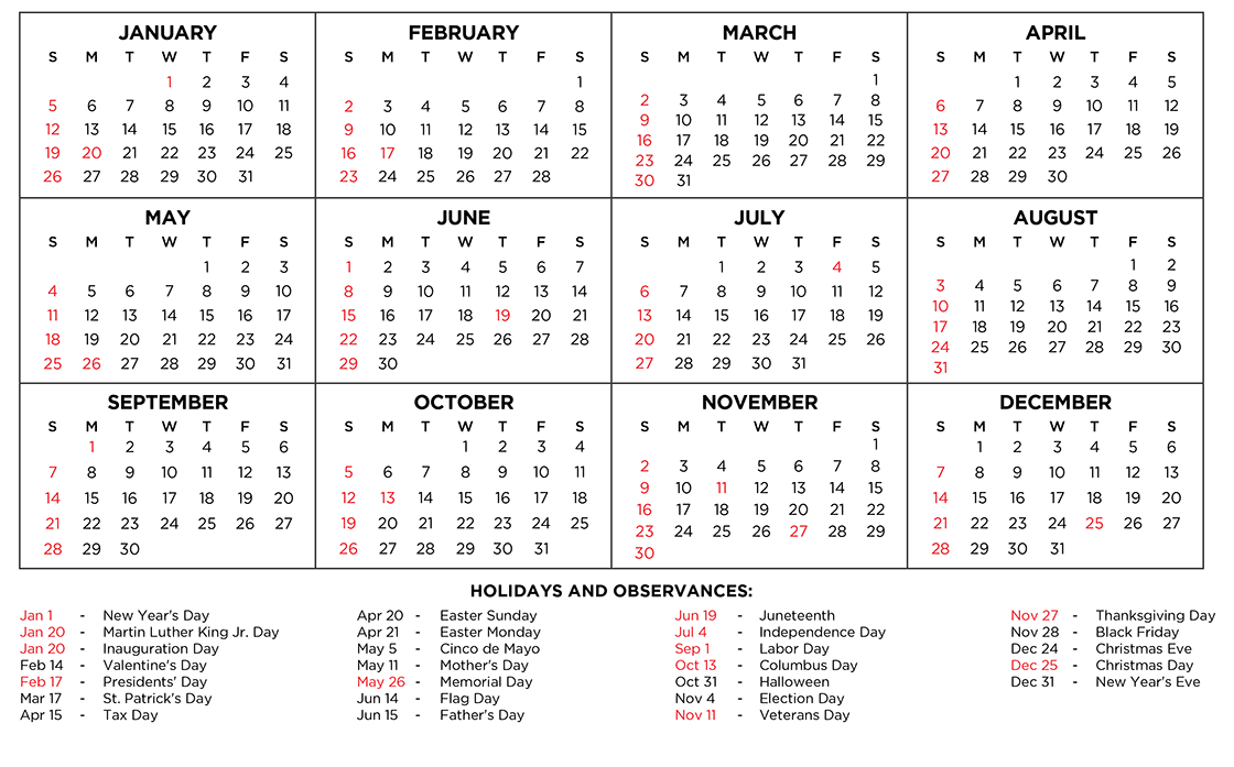 Complete 2025 calendar template highlighting major holidays from different global regions