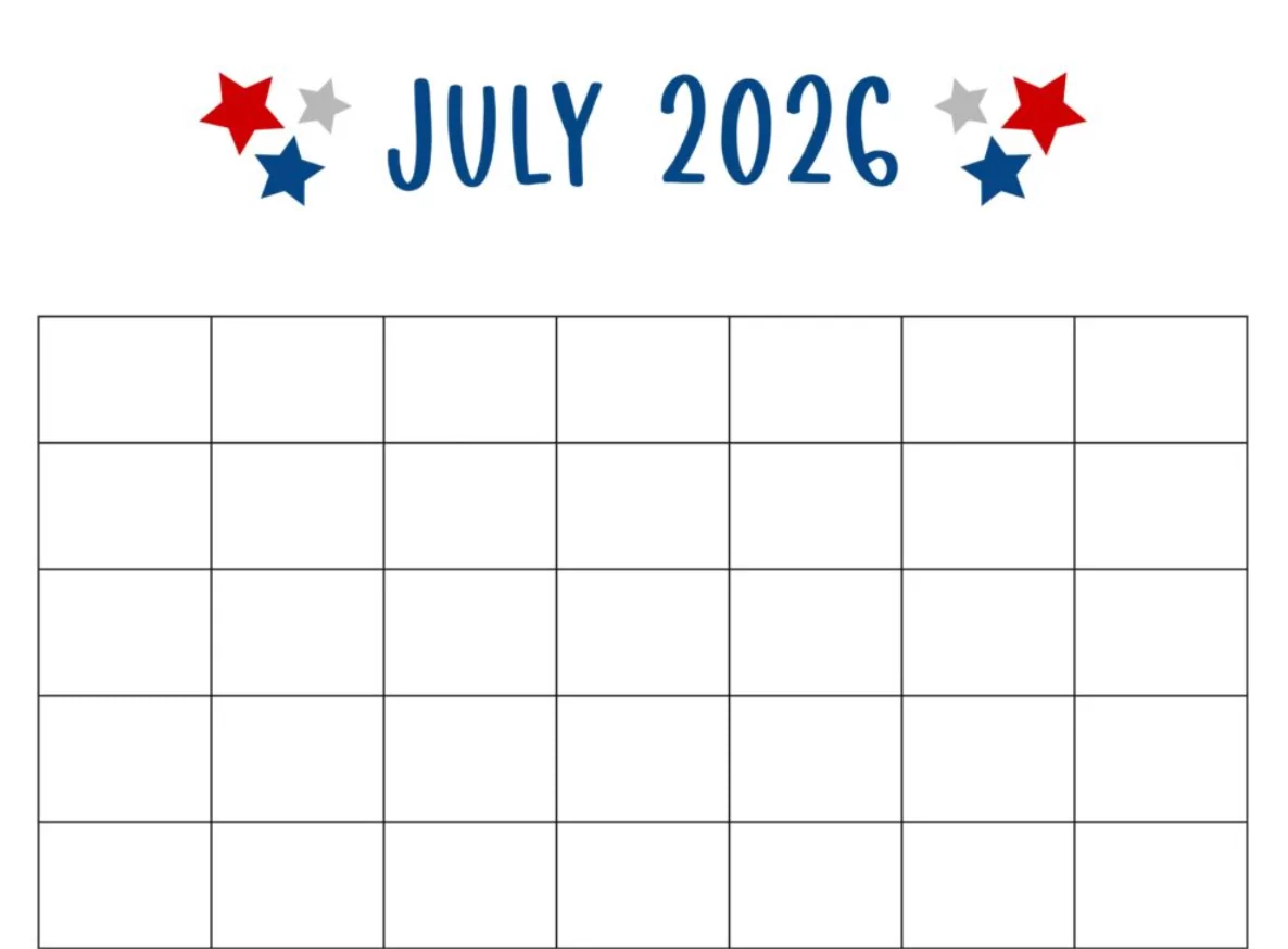 july 2026 calendar free printable with independence day planning template